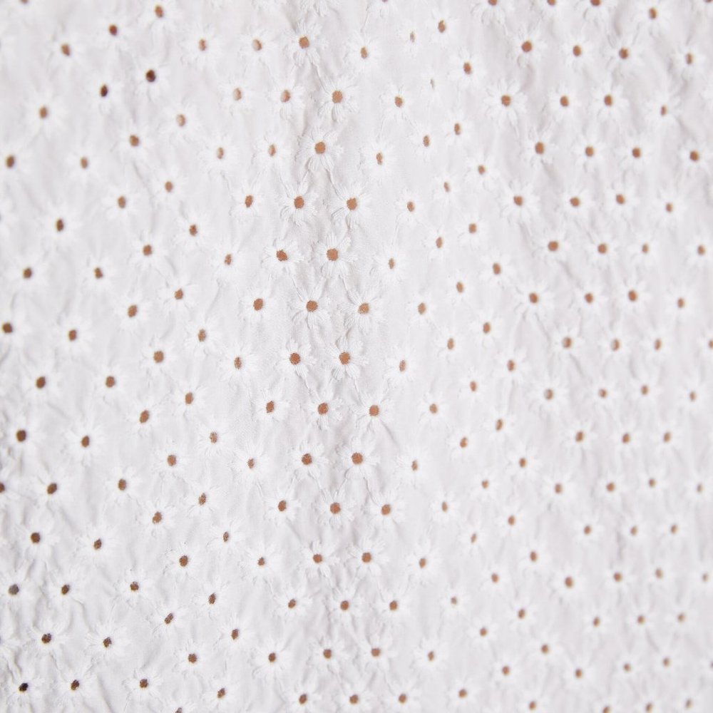 EMBROIDERED EYELET BLOUSE-Oyster White-4786/063 - Picture 7 of 8